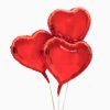 3 heart shape helium foil balloons
