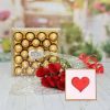 24 Pcs Rocher with roses bouquet