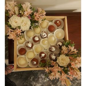 Mithai with Imported Flowers Box